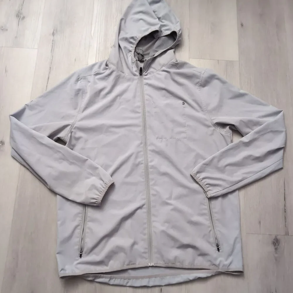 Vuori Outdoor Trainer Shell Jacket Men’s Large Stretch Athletic Hooded Full Zip